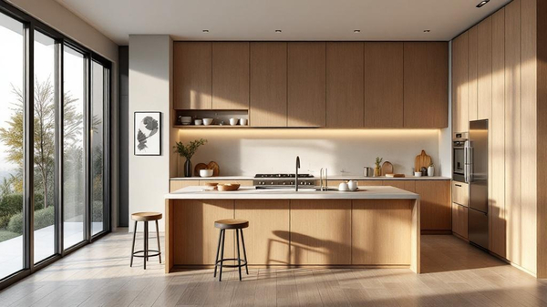 Warm Minimalism Kitchen interior design
