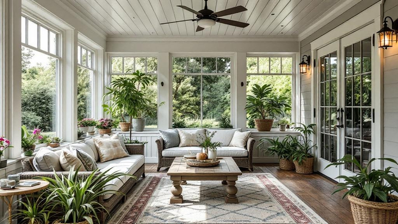 Cottagecore Sunroom interior design example