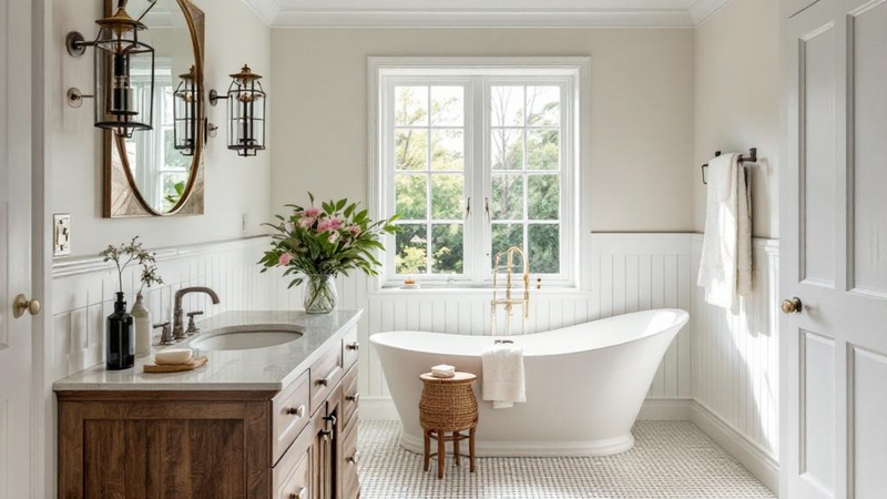 English Country Bathroom interior design example