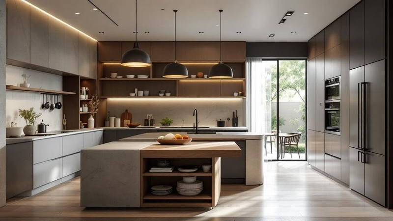 Japanese Zen Kitchen interior design example