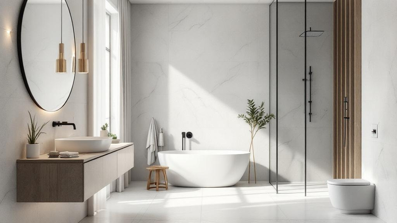 Minimalist Bathroom interior design example